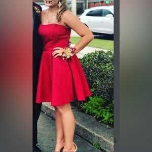 Red Sherri Hill Homecoming Dress